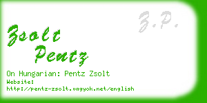 zsolt pentz business card